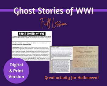 Preview of Haunting History: World War I Ghost Stories Lesson