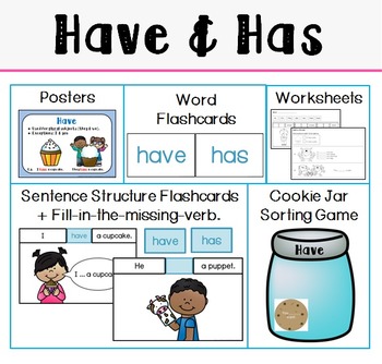 Preview of Have Has Grammar Unit | Irregular Verb To Have Present Tense