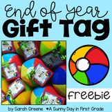 Beach Ball End of Year Gift Tag