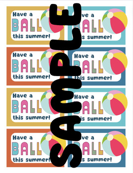 Preview of Have a Ball This Summer Gift Tag