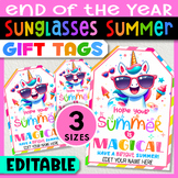 Have a Bright Summer Gift Tag Editable, Sunglasses End of 