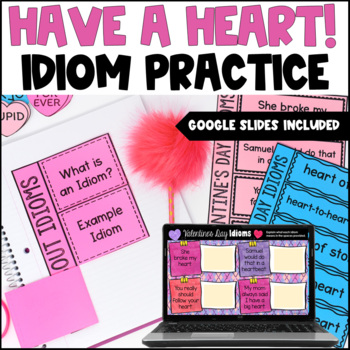 Preview of Free Valentine's Day Idioms Activity - Print + Digital Activity