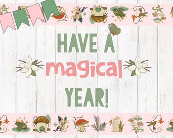 Preview of Have a Magical Year // Cottage Core Bulletin Board Decor