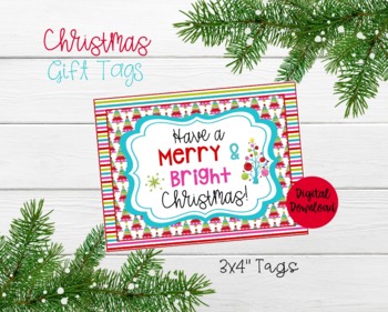 Simple Merry Christmas Printable Gift Tags