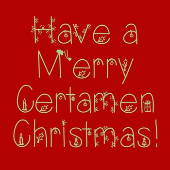 Preview of Have a Merry Certamen Christmas!