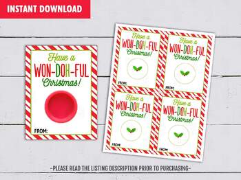 Preview of Have a WonDOHful Christmas Card, Play Dough Gift Tags, Students Exchange Ideas