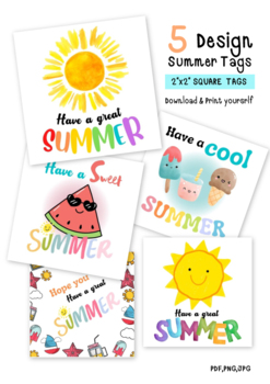 Preview of Have a great summer, 5 Design Summer Tags
