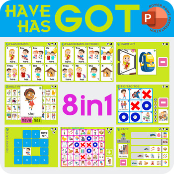 Preview of Have got/Has got 8in1 (PowerPoint)