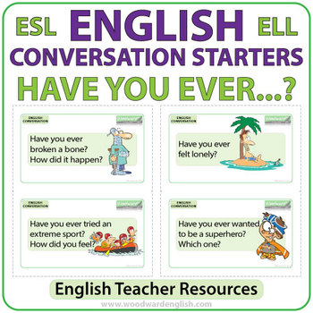 have you ever english conversation flash cards by woodward education