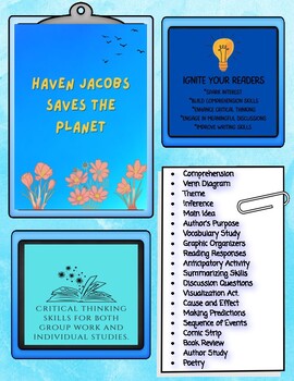 Preview of Haven Jacobs Saves the Planet By: Barbara Dee A No Prep Novel - Literature Study