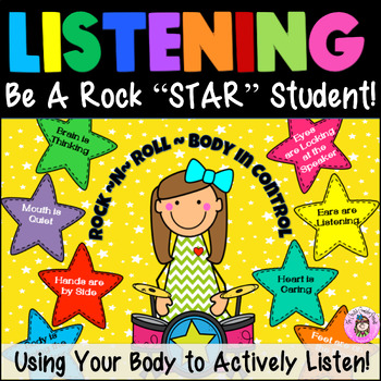 Preview of Active Control of Body, Listening & Following Directions Study Skills Lesson