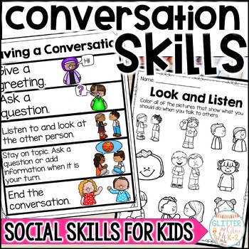 Preview of Conversation Skills Activities for Speech Therapy, Autism, & Special Education