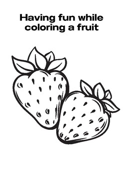 Preview of Having fun while coloring a fruit