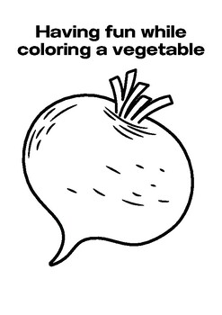 Preview of Having fun while coloring a vegetable