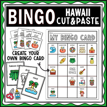 Preview of Hawaii Bingo Game - Cut and Paste Activities Bingo