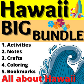 Preview of Hawaii Bundle Luau Aloha Crafts AAPI Hawaiian Day Low Prep