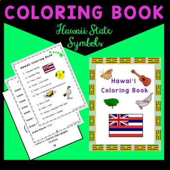 Preview of Hawaii Coloring Book to Improve Cultural Knowledge & Crosscultural Understanding