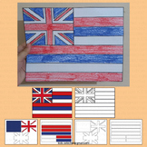 Hawaii Flag Craft Week Summer Bulletin Board State Colorin