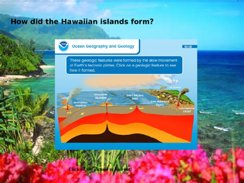 How did the Hawaiian Islands form?