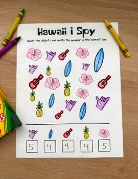 Preview of Hawaii I Spy Worksheet
