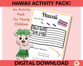 Preview of Hawaii Learning and Adventure Pack for Young Explorers, Printable Activity Pack