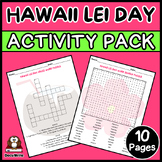 Hawaii Lei Day NO PREP Activities | Word Search, Crossword