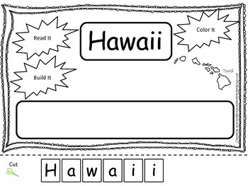 Download Hawaii Read it, Build it, Color it Learn the States ...