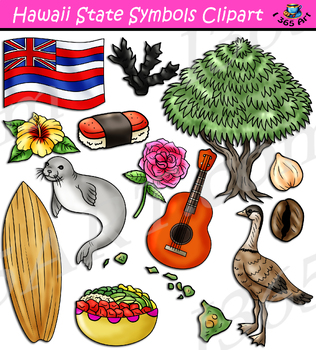Preview of Hawaii State Symbols Clipart