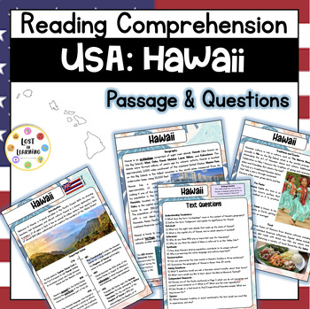 Preview of Hawaii || US States || Information Text Close Reading Comprehension