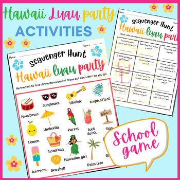 Preview of Hawaii aloha Scavenger Hunt crafts Game social studies activity early finishers