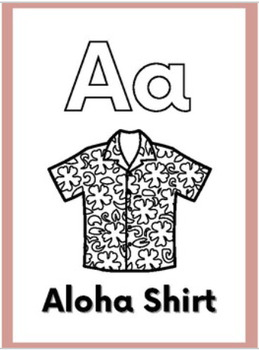 Preview of Hawaii focused Alphabet RTI Coloring Book & Letter Formation Worksheets