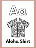 Hawaii focused Alphabet RTI Coloring Book & Letter Formati