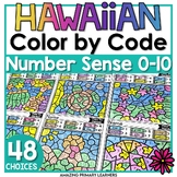 Hawaiian Day Coloring Pages Activities Math Color by Numbe