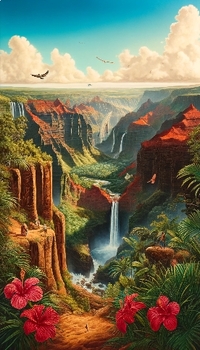 Preview of Hawaiian Grandeur: Waimea Canyon Poster