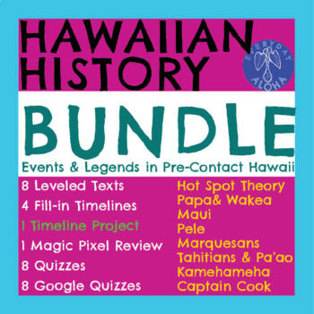 Preview of Hawaiian History BUNDLE: Pre-Contact Events & Legends and Timeline Project