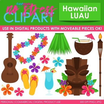 hawaiian luau clip art free