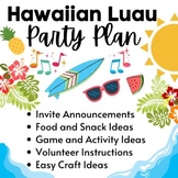 Hawaiian Luau Party Bundle with Planning Guide, Bingo Game
