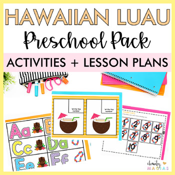 Preview of Hawaiian Luau Toddler + Preschool Activities | Toddler Curriculum + Lesson Plans