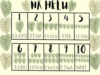 Preview of Hawaiian Numbers (Color)
