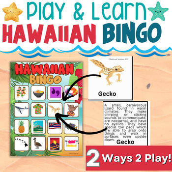 Preview of Hawaiian Play & Learn Bingo: 2 Fun Ways to Play with 25 Unique Bingo Cards!