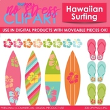 Hawaiian Surfing Clip Art (Digital Use Ok!)