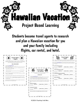 Preview of Hawaiian Vacation - A project based learning opportunity for math and reading.