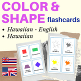 Hawaiian flashcards colors and shapes