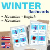 Hawaiian flashcards winter season vocabulary