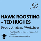 Hawk Roosting - Ted Hughes Poetry Analysis Worksheet