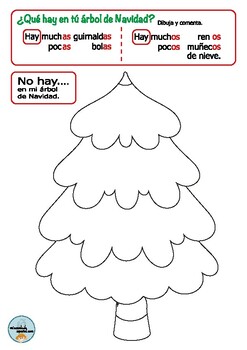 Preview of Hay -Muchos / Muchas - Pocos / Pocas - Christmas tree