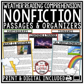 Preview of Hazardous Types of Weather and Climate Nonfiction Reading Comprehension Passages