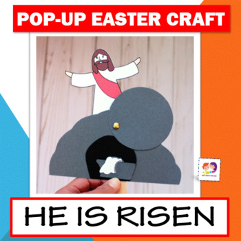 Preview of He Is Risen Craft - Religious Christian Easter Craft - Easter Craft Kindergarten