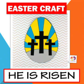 Preview of He Is Risen Craft - Easter Religious Craft Activity- Easter Sunday School Lesson