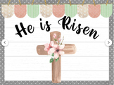 He Is Risen Printable Easter Bulletin Board Kit for Spring